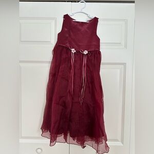 Kid's Dream Burgundy Formal Dress